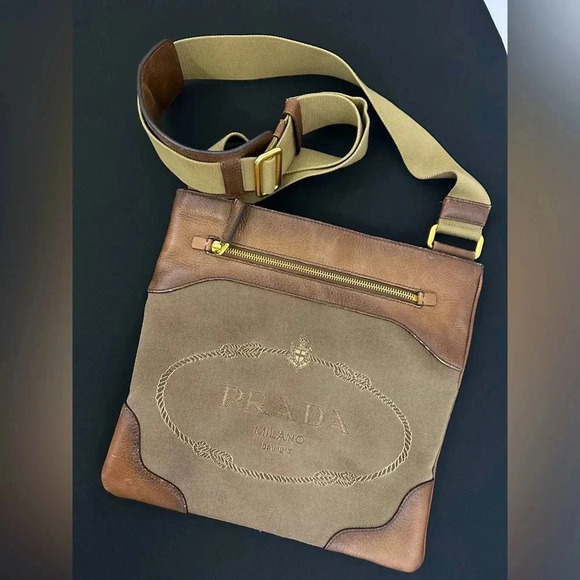 Prada Canvas Crossbody Bag - Picture 1 of 11